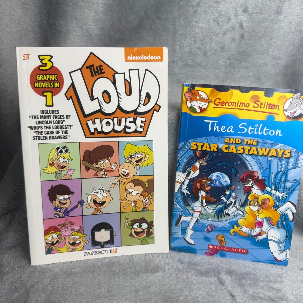 Loud House 3-in-1 Graphic Novel & Thea Stilton Star Castaways Book Bundle